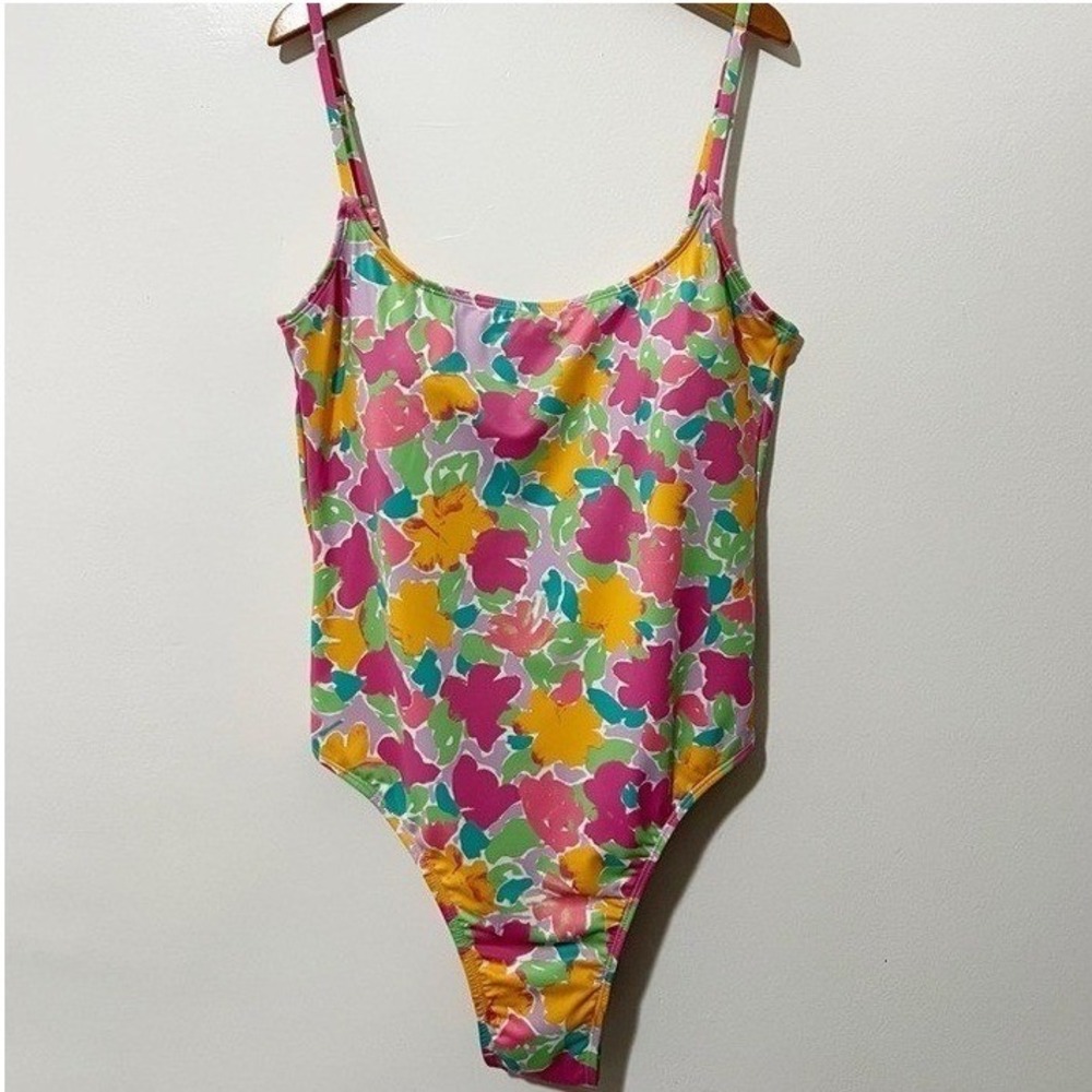 Cotton On Body Womens Celeste Floral Thin Strap Low Scoop One Piece Swimsuit M